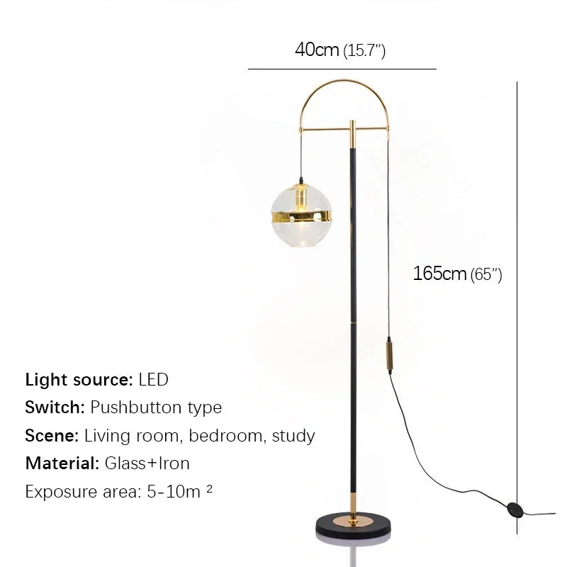 Axyaa Nordic LED Floor Lamp Family Living Room Decor Standing Light