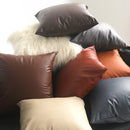 Axyaa 45x45cm Pu Leather Cushion Covers for Home Decor