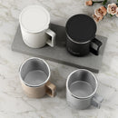 Axyaa Double-layer Insulated Coffee Mug Handle Student 304 Stainless Steel Cup