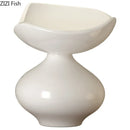 Axyaa Minimalist Abstract Resin Vase with Artificial Flowers Desk Decor