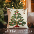 Axyaa Christmas Tree Pattern Pillow Covers for Sofa Bedroom Car Decor