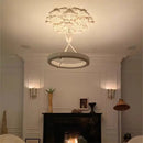 Axyaa White LED Pendant Chandelier for Home Decor and Indoor Lighting