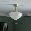 Axyaa Milky White Glass LED Pendant Chandelier