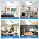 Axyaa Round Ceiling Fan with LED Light and Remote Control for Bedroom
