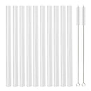 Axyaa Glass Straws - 10Pc Colorful Reusable Eco-friendly Drinking Straws