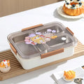 Axyaa Stainless Steel Bento Lunchbox with Compartments for Adults and Kids