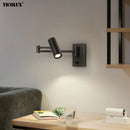 Axya Modern LED Wall Lamp for Home Living Room, Black/White, Rotatable Spotlight