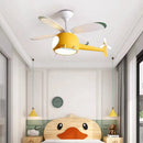 Axyaa Nordic Helicopter Ceiling Fan Chandelier: Creative Cartoon Baby Room Decorlamp