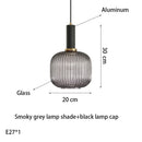 Axyaa Nordic Vintage Glass Pendant Lamp E27LED Bulb Bar Table Lamp