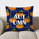 Axyaa Autumn Pumpkins Pattern Pillow Cover for Sofa, Bedroom, Car - Decorative Cushion Cover