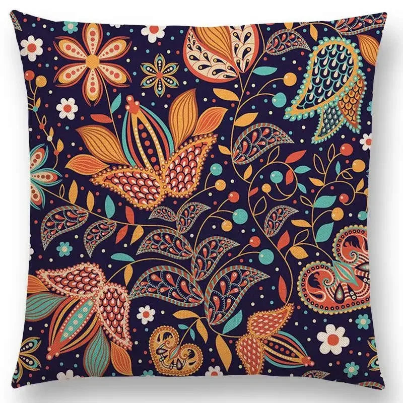 Axyaa Boho Paisley Floral Navajo Geometric Fantasy Pillowcase Suite.