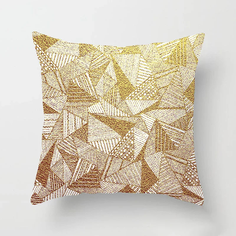 Axyaa Pink Geometric Print Decor Pillow Cover for Modern Luxury Home