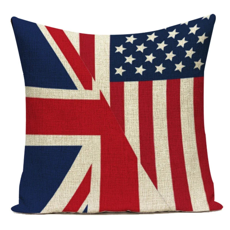Axyaa British Flag Soldiers Pillow Cover - London England Theme