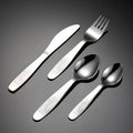 Axyaa Giraffe Pattern Kids Cutlery Set - 304 Stainless Steel - Dishwasher Safe