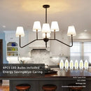 Axyaa Industrial Style Chandelier Ceiling Light for Living Room, Bedroom, and Restaurant.