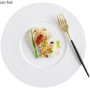Axya Round Ceramic Serving Plate for Pasta, Steak, Sushi, and More