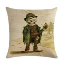 Axyaa Halloween Skull Linen Pillowcase 45*45cm