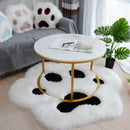 Axyaa Cat Paw Pattern Plush Carpet for Home Living Room