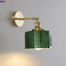 Axyaa Green Glass LED Wall Lamps | Modern Applique Murale for Home Decor