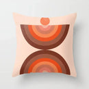 Axyaa Minimal Line Abstract Sun Pattern Plush Pillow Case