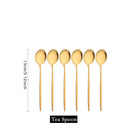 Axyaa Matte Gold Tableware Cutlery Set Stainless Steel Flatware Kitchen Dinner