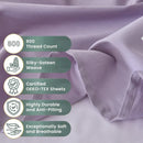 Axyaa 800 Thread Count Egyptian Cotton Flat Sheet in Solid Color, Single Queen King Size