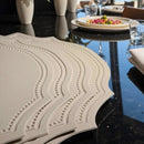 Axyaa Oval Faux Leather Placemats Set for Kitchen Outdoor Indoor Party Table Decor