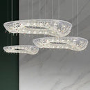 Axyaa Crystal Chandelier: Modern Luxury Oval LED Pendant Light