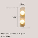 Axyaa Natural Stone Wall Lamp Sconce for Foyer Bedroom Dining Room