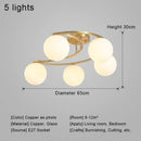 Nordic Glass Chandelier LED Light Fixture by Axyaa - Modern Living Room Decor