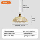 Axyaa Glass Flower Pendant Light - Nordic Retro Design for Various Spaces