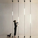 Axyaa Black Acrylic LED Floor Lamp for Stylish Home Decor