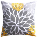 Axyaa Blue Floral Print Cushion Cover 45x45cm - Modern Sofa Car Decorative Pillow Cover