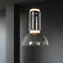 Axyaa Nordic Glass LED Pendant Lamps: Minimalist Black Chandelier for Dining & Living Room