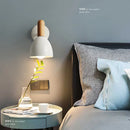 Axyaa Nordic LED Wall Lamp Iron Wood Sconces Indoor Bedroom Living Room Kitchen Decor