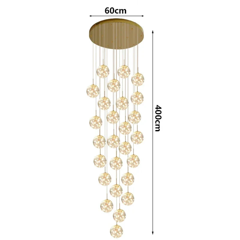 Axyaa Nordic Stair Chandelier Pendant Lights for Living, Bedroom, and Dining Room