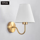 Axyaa Modern Gold Fabric Wall Lamp for Bedroom, Hotel, and TV Background