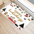 Axyaa Christmas New Year Home Decor Entrance Door Mat Non-Slip Living Room Hallway Carpet