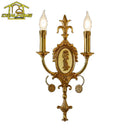 Axyaa Gold Lustre Copper Wall Lamp LED E14 Retro Medieval Wall Mounted