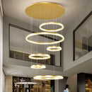 Axyaa Luxury Duplex Living Room Chandelier – Modern High-end Loft Hanging Lamp for Home Decor