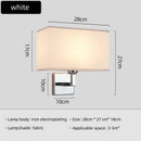 Axyaa LED Wall Lamp with Switch - Nordic Style Fabric Reading Light for Home Decor