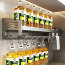Axyaa Stainless Steel Kitchen Wall Rack Seasoning Storage Organizer