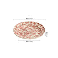 Axyaa Floral Pattern Ceramic Shallow Plate - Creative Tableware
