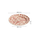 Axyaa Floral Pattern Ceramic Shallow Plate - Creative Tableware