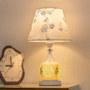 Vintage Floral Table Lamp by Axyaa – Ceramic Warm Light for Bedroom & Living Room