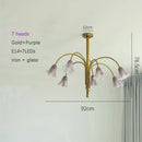 Axyaa French Retro Glass Chandelier - Designer Tulip Art Flower Chandelier