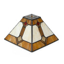 Axyaa Vintage Square Stained Glass Lampshade for Table, Pendant, Floor Lamps
