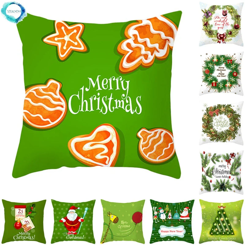 Axyaa Christmas Tree Print Pillow Case - 45x45cm