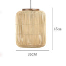 Axyaa Rattan Pendant Lamp: Modern Woven LED Chandelier for Home Decor Lighting