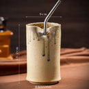 Axyaa Retro Ceramic Coffee Cup Straight Tube Shape Creative Coarse Ceramic Cup